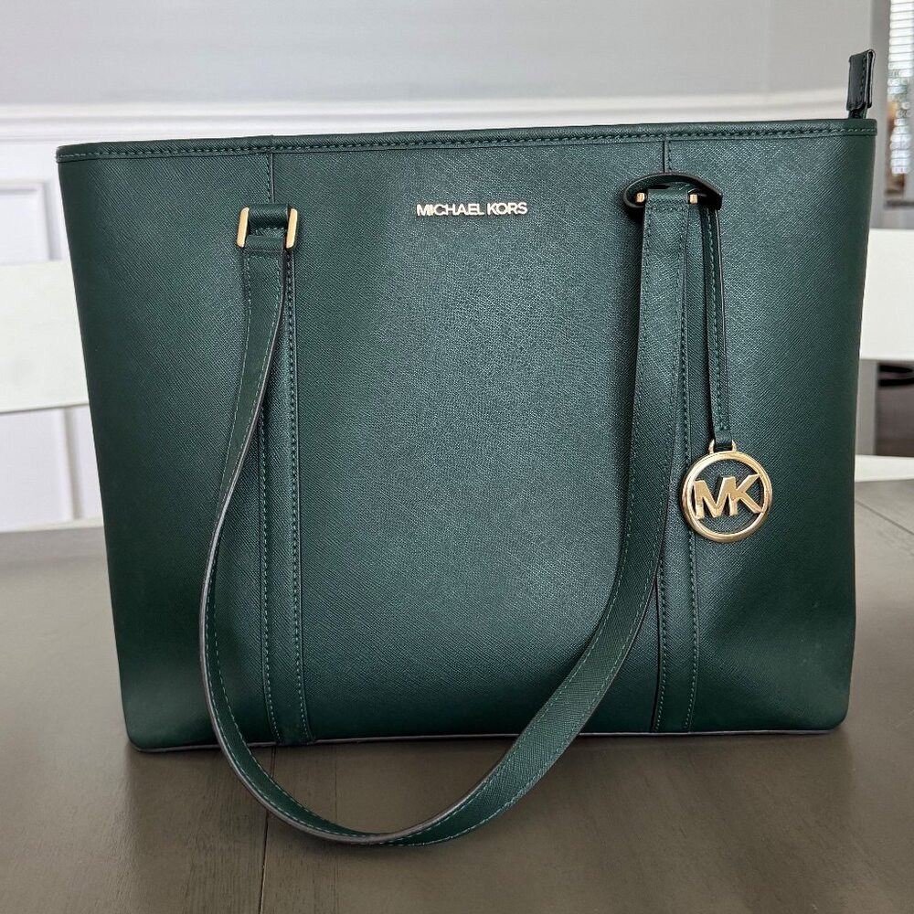 Forest Green Large Michael Kors Tote Bag